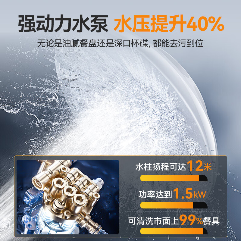 麦大厨实惠款1.66m平放式单缸单喷淋长龙式洗碗机